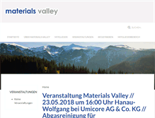 Tablet Screenshot of materials-valley.de